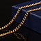 Ion Plating(IP) 304 Stainless Steel Twisted Chains Curb Chains, Unwelded, with Spool, Real 18K Gold Plated, 4x3x0.8mm, about 32.8 Feet(10m)/roll