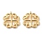 Brass Pendants, Long-Lasting Plated, Adinkra Symbols Nyame Dua, Real 18K Gold Plated, 16x14.5x1.2mm, Hole: 1.5mm