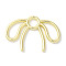 Rack Plating Alloy Pendants, Cadmium Free & Nickel Free & Lead Free, Bowknot, Golden, 23.5x33x2mm, Hole: 5mm