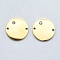 316 Surgical Stainless Steel Micro Pave Clear Cubic Zirconia Links Connectors, Flat Round, Golden, 15x2mm, Hole: 1mm