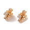 Brass Micro Pave Clear Cubic Zirconia Beads, Nickel Free, Cross, Golden, 9x9x4.5mm, Hole: 0.6mm