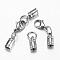 Tarnish Resistant 304 Stainless Steel Lobster Claw Clasps, with Cord Ends, Stainless Steel Color, 39mm