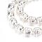 Electroplate Non-magnetic Synthetic Hematite Bead Strands, Buddha, Silver Plated, 10x9x7mm, Hole: 1mm, about 40pcs/strand, 15.7 inch