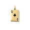 Rack Plating Brass Pendants, with Cubic Zirconia and Enamel, Rectangle with Playing Card Charm, Long-Lasting Plated, Lead Free & Cadmium Free, Real 18K Gold Plated, 19.5x10.5x3.5mm, Hole: 4x2.5mm