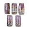 Natural Amethyst Lace Agate Pendants, Rectangle Charms, Grade A, 40x20x7mm, Hole: 1.6mm