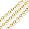 Brass Cable Chains, Soldered, with Spool, Lead Free & Cadmium Free, Long-Lasting Plated, Rack Plating, Oval, Real 18K Gold Plated, 4.5x3x0.5mm