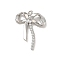 Rack Plating Brass Micro Pave Cubic Zirconia Pendants, with Jump Ring, Long-Lasting Plated, Lead Free & Cadmium Free, Bowknot, Platinum, 26x20x4mm, Hole: 3mm