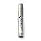 Retro 304 Stainless Steel Pendants, Rectangle with Rune Charm, Antique Silver, 46x6.5x5.5mm, Hole: 3mm