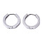 Non-Tarnish 304 Stainless Steel Huggie Hoop Earrings, Ring, Stainless Steel Color, 16x17x3mm, Pin: 0.8mm