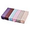 Cardboard Jewelry Boxes, for Necklace & Ring, with Sponge Inside, Rectangle with Flower Pattern, Mixed Color, 9-1/2x2-3/8x2 inch(24x6x5cm)