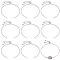 Beebeecraft 1 Box 10Pcs Adjustable Slider Bracelet Makings Stainless Steel Silver Slider Extender Chains with Ball Ends for Jewellery Making DIY Findings