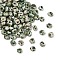 Picasso Glass Seed Beads, Round Hole, Teardrop, Dark Green, 5x4.5x4mm, Hole: 1.4mm, 120pcs/set