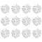 UNICRAFTALE 12 pcs Leaf Charms Stainless Steel Charms Monstera Leaf Pendants Tropical Leaves Charms Metal Charms Spring Fall Tree Leaves Charms for Bracelet Necklace Earring Jewelry Making