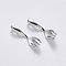 Brass Pendants, Nickel Free, Fork, Real Platinum Plated, 16.5x4.5x3mm, Hole: 1.5mm