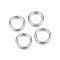 Tarnish Resistant 304 Stainless Steel Open Jump Rings, Stainless Steel Color, 12 Gauge, 14x2mm, Inner Diameter: 10mm