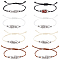 8Pcs 4 Colors 304 Stainless Steel Macrame Pouch Bracelet Making for Stone Holder, Adjustable Waxed Polyester Cord Braided Link Bracelet Making, Mixed Color, Inner Diameter: 3/8~3-1/4 inch(0.9~8.2cm), 2Pcs/color