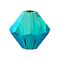 Preciosa® Crystal Beads, Czech Crystal, Bicone(451 69 302 Rondelle), 60230 20000 Blue Zircon AB 2x, 4mm, Hole: 0.8mm