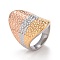 Ion Plating(IP) 304 Stainless Steel Chunky Finger Ring for Women, Mixed Color, US Size 6 1/4(16.7mm)~US Size 9(18.9mm)