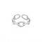 Non-Tarnish 304 Stainless Steel Cable Chain Shape Open Cuff Ring for Women, Stainless Steel Color, US Size 6 3/4(17.1mm)