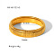 304 Stainless Steel Stretch Bangles, Snake Bangles for Women, Real 18K Gold Plated, 5/8 inch(1.6cm), Inner Diameter: 2-1/2 inch(6.2cm)