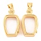 Rack Plating Brass Locket Pendants, with Plastic, Cadmium Free & Lead Free, Long-Lasting Plated, Real 18K Gold Plated, 25x13x7mm, Hole: 4x3mm