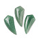 Natural Green Aventurine Pendants, Horn Charms, 39~40x18~18.5x6.5~8mm, Hole: 1.2mm