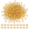 PandaHall Elite about 490 pcs Brass Jump Rings Close but Unsoldered, Golden, 6x1mm