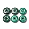 Natural Malachite Pendants, Donut/Pi Disc Charms, Sea Green, 21x7mm, Hole: 4mm