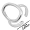 Non-Tarnish Vintage Stainless Steel Couple Rings, Hollow Oval Open Cuff Rings for Men and Women, Stainless Steel Color