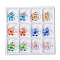 Handmade Lampwork Pendants, Elephant, Inner Flower, Mixed Color, 40x43x15mm, Hole: 6mm, 12pcs/box