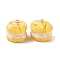 Opaque Resin Pendants, Imitation Food, with Platinum Iron Loops, Puff, 23x26.5x23mm, Hole: 2mm