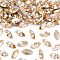 Preciosa® MAXIMA Crystal Fancy Stones, Czech Crystal, 435 14 615 Navette(Horse Eye), Dura Foiling, 00030 244 Golden Honey, 8x4mm