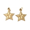 304 Stainless Steel Charms, with Jump Rings, Star Charm, Golden, 14.5x12x2mm, Hole: 2.5mm