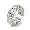 Non-Tarnish 304 Stainless Steel Finger Ring, Stainless Steel Color, 7mm, Adjustable