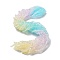 Transparent Glass Bead Strands, Segmented Multi-color Beads, Triangle, Light Sky Blue, 4.5x4.5x3mm, Hole: 0.9mm, about 142pcs/strand, 13.58~13.78''(34.5~35cm)