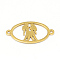304 Stainless Steel Links Connectors, Oval with Twelve Constellation/Zodiac Sign, Gemini, 23x12x1mm, Hole: 1.5mm