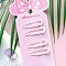 Macaron Color Alloy Alligator Hair Clips, Hair Accessories for Girls Women, Safety Pin Shape, Pearl Pink, 40x20mm