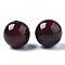 Resin Beads, Imitation Gemstone, Round, Coconut Brown, 20mm, Hole: 2mm