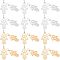 201 Stainless Steel Pendants, Hamsa Hand/Hand of Miriam with Eye, Golden & Stainless Steel Color, 21.5x13x1mm, Hole: 3mm, 2 colors, 6pcs/color, 12pcs/box