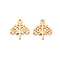 304 Stainless Steel Charms, Laser Cut, Tree of Life, Golden, 12x10x1mm, Hole: 1.2mm