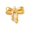 Ion Plating(IP) 304 Stainless Steel Pendants, Bowknot Charms, Real 18K Gold Plated, 15.5x15.5x2.5mm, Hole: 1.2mm