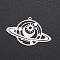 Non-Tarnish 201 Stainless Steel Pendants, Laser Cut, Planet, Stainless Steel Color, 25.5x40x1mm, Hole: 1.4mm