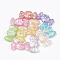Resin Cabochons, with Shell Chip, Candy, Mixed Color, 30.5x15.5x8mm