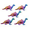 Rainbow Color Alloy Pendants, Cadmium Free & Nickel Free & Lead Free, Dinosaur, 31x63x4mm, Hole: 1.8mm