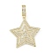 Brass Micro Pave Clear Cubic Zirconia Pendants, Star, Lead Free & Cadmium Free, Long-Lasting Plated, Rack Plating, Real 18K Gold Plated, Clear, 33.5x32.5x4mm, Hole: 8.5x5mm