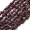Natural Garnet Beads Strands, Chip, 3~5mm, Hole: 0.6mm, about 80~81cm