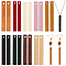 90Pcs 9 Colors Wood Pendant, Rectangle, Mixed Color, 30.5x5x2mm, Hole: 2mm, 10pcs/color