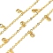 Brass Cubic Zirconia Cable Chains, with Flat Round Charms, Lead Free & Cadmium Free, Long-Lasting Plated, Rack Plating, Soldered, with Spool, Real 18K Gold Plated, Clear, 9.5mm