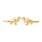 Brass Pendants, Cadmium Free & Nickel Free & Lead Free, Dinosaur Charm, Real 18K Gold Plated, 22x45x7.5mm, Hole: 4mm