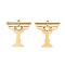 304 Stainless Steel Pendants, Holy Grail with Star of David Charm, Ion Plating(IP) , Real 18K Gold Plated, 29.5x27x1.5mm, Hole: 1.6mm